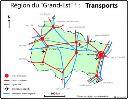 Région "Grand - Est" : transport
